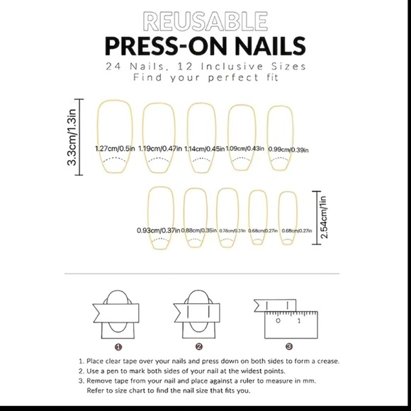 24 pc Sun goddess, moon and stars press on nails - Picture 3 of 3